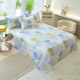 100 Pure Cotton Bed Sheet With Flower Series Printed Doublelayer