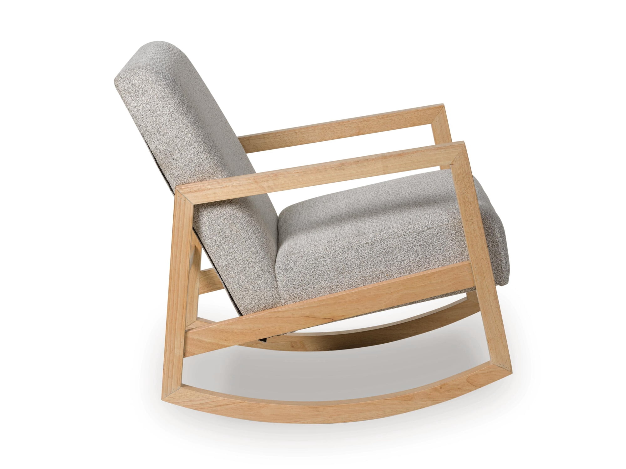 Signature Design by Ashley Wychworth Rocking Accent Chair, Gray/Natural, Upholstered Nursery Rocker with Wood Frame and Performance Fabric