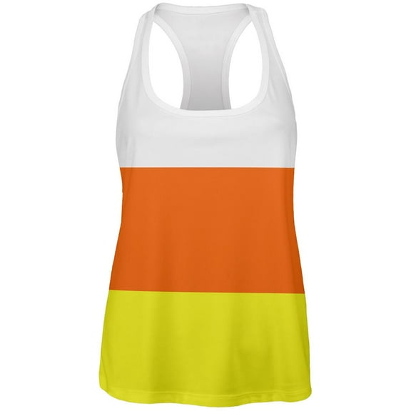 Halloween Candy Corn Costume All Over Womens Work Out Tank Top Multi LG