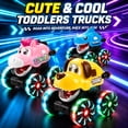 thumbnail image 4 of Dimoarch Toys for 1 2 3 Years Old Boys Girls, Toddlers Toys Trucks, Press & Go Cars Toys with LED Wheel for Boys Girls Ages 2 3 4, Birthday Gifts for Baby, 4 of 9