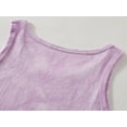 thumbnail image 3 of Beezizac Girls Cute Summer Tank Top & Shorts 2-Piece Pajamas – Violet Tie Dye Outfit Sleepwear Size 18, 3 of 8