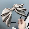 thumbnail image 1 of Diadema de lazo de satén de tres capas, color sólido, dulce diadema de lazo grande de satén, accesorios para el cabello para mujer, 1 of 6