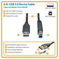 thumbnail image 2 of Tripp Lite 6ft 3.0 Superspeed Device Cable 5 Gbps A Male To B Male Black 6' - Cable - Type B (m) To Type A (m) - 3.0 - 6 Ft - Black, 2 of 2