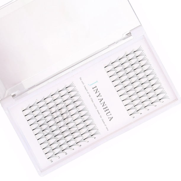 JINYANHUA 2d 3d pestañas de visón naturales suaves 3/12 filas ventiladores de volumen prefabricados hechos a mano extensión de pestañas maquillaje mujer pestañas postizas Tan Jianjun unisex