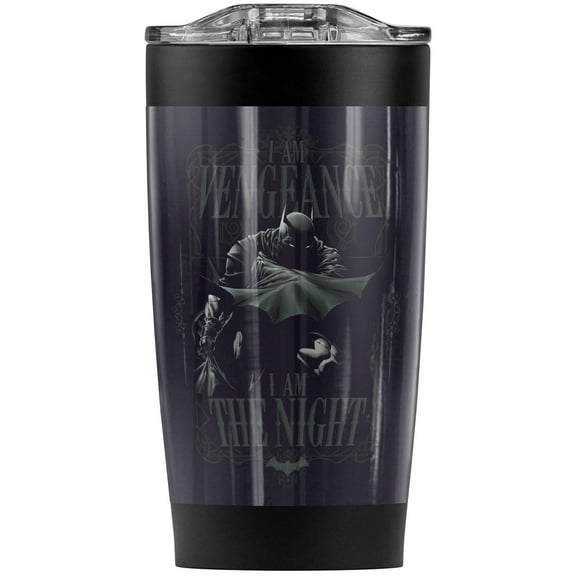 Batman I Am Stainless Steel Tumbler 20 oz Coffee Travel Mug/Cup, Vacuum Insulated & Double Wall with Leakproof Sliding Lid | Great for Hot Drinks and Cold Beverages