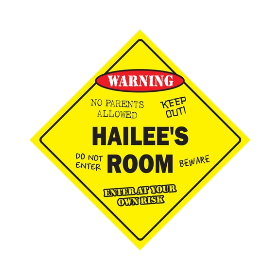 SignMission X-Hailees Room 12 x 12 in. Crossing Zone Xing Room Sign - Hailees