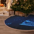 thumbnail image 5 of Daiia Futuristic Book Knowledge Drawing Merry Christmas Tree Skirt , Xmas Large Lace-up Tree Skirt, Santa Snowflakes Rustic Home Decorations New Year Party Farmhouse Decor-36", 5 of 6