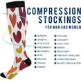 thumbnail image 4 of FREEAMG 1Pair Fashion Print Compression Socks for Women Men,Knee High Stockings for Athletic Sports,Running,Travel, 4 of 7