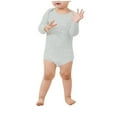 thumbnail image 7 of TEAJOPSUU Unisex Baby Boy Girl Rompers Toddler Fall Oversized Long Sleeve Jumpsuit Soft New Born Infant Clothes Gray, 7 of 7
