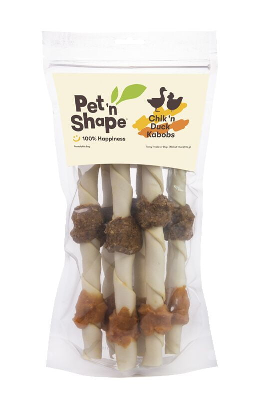Pet 'n Shape Chik 'n Duck Sweet Potato Kabobs AllNatural Chicken and