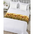 thumbnail image 5 of Xipuska Summer Sunflowers Bed Runners for Twin Size Bed, Decorative Bed Throws for Foot of Bed, Country Oil Painting Red Yellow Floral Bed Runner Sofa Throw Bedding Scarf Slipcover for Bedroom, 5 of 6