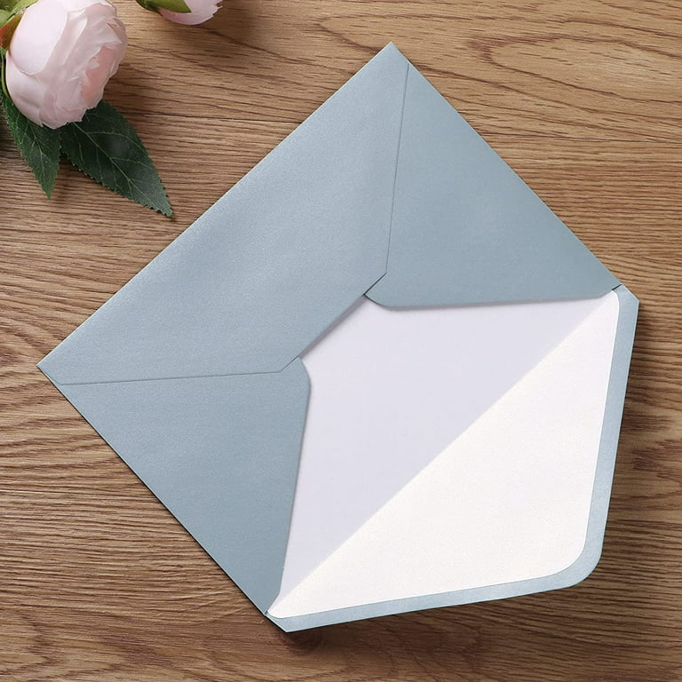50 Pcs Invitation Envelopes, 5x7 Envelopes for Invitations Green Envelopes for 5x7 Cards A7 Luxury Envelopes Mailing Envelopes for Wedding