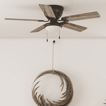 Mainstays 52" Black Traditional Indoor Ceiling Fan with Light, Pull Chain Control & Reverse Airflow