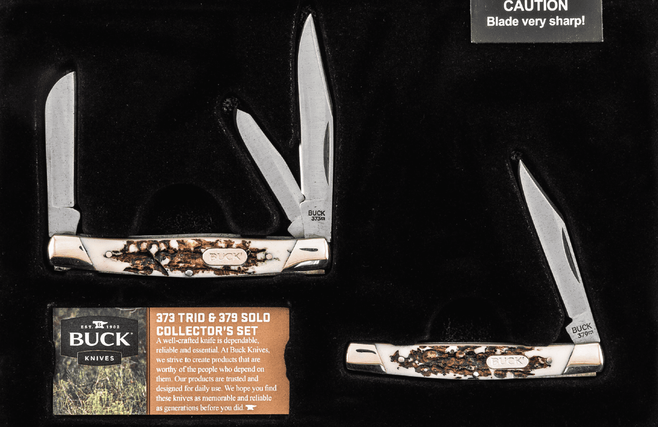 Buck Knives CMBO163WM 373 Trio & 379 Solo Collector's Set