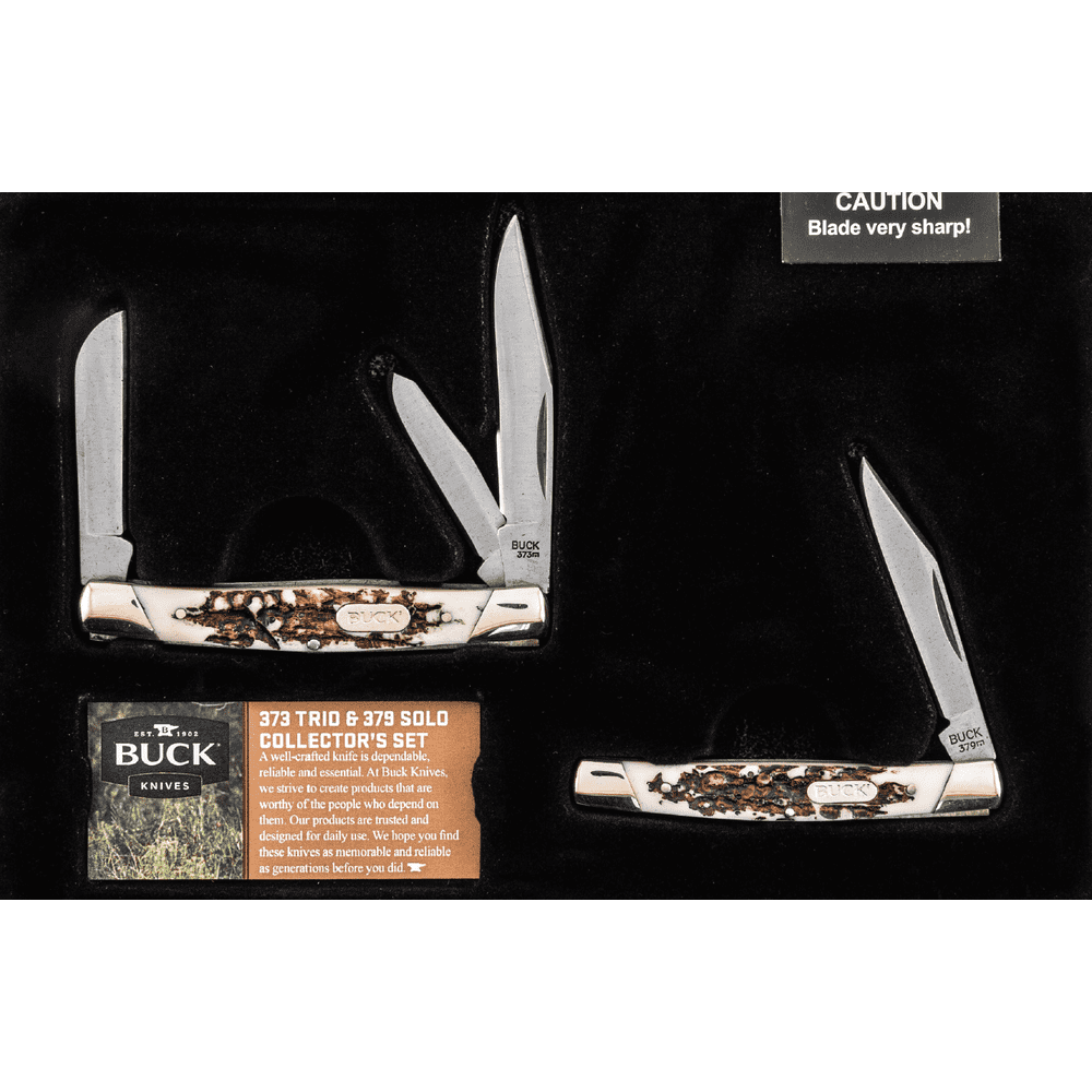 Buck Knives CMBO163WM 373 Trio & 379 Solo Collector's Set
