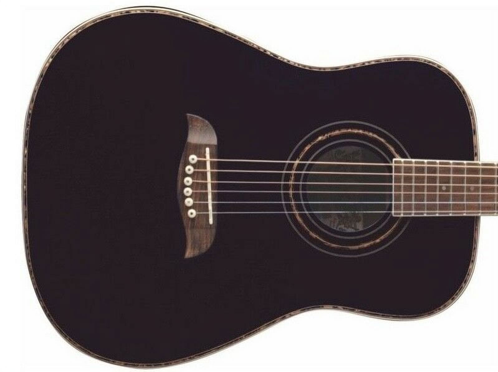 Oscar Schmidt OG1B 3/4 Size Dreadnought Acoustic Guitar. Black