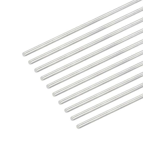 Uxcell 304 Stainless Steel Round Rods 3mm x 450mm for DIY Craft, 10 Pack