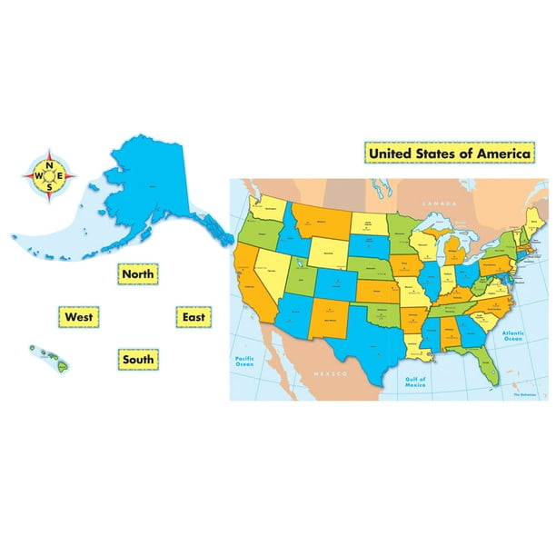 United States Map Bulletin Board Set (Wallchart)