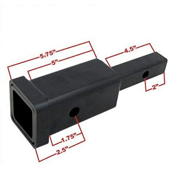 6" Hitch Extension Receiver Adapter Hitch (1-1/4" to 2" Hitch Adapter)