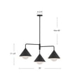 thumbnail image 2 of CH485245WHOP-Alora Lighting-Remy - 3 Light Chandelier-17.13 Inches Tall and 38 Inches Wide-White Finish, 2 of 7