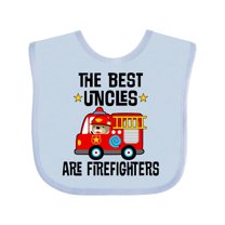 Inktastic Best Uncles Are Firefighters Boys or Girls Baby Bib