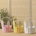 thumbnail image 4 of Twfbrm Easter Baskets for Kids, Small Rattan Woven Easter Bunny Basket with Handle, Portable Lightweight Easter Eggs Hunting Basket Rustic Farmhouse Decorative Flower Basket Spring Decor for Home, 4 of 9