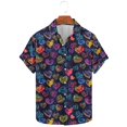 thumbnail image 4 of BiZtdJrK Men's T-Shirts, Valentine Clothes Fashion Graphic Casual Lapel Tshirt Vacation Summer Blouse Multicolor XL, 4 of 6