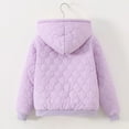 thumbnail image 6 of Girls Fleece Lined Sherpa Lining Hooded Puffer Jacket Winter Coats Waterproof Quilted Hooded Jackets Teen Kids Padded Warm Zip up Outwear, 6 of 7