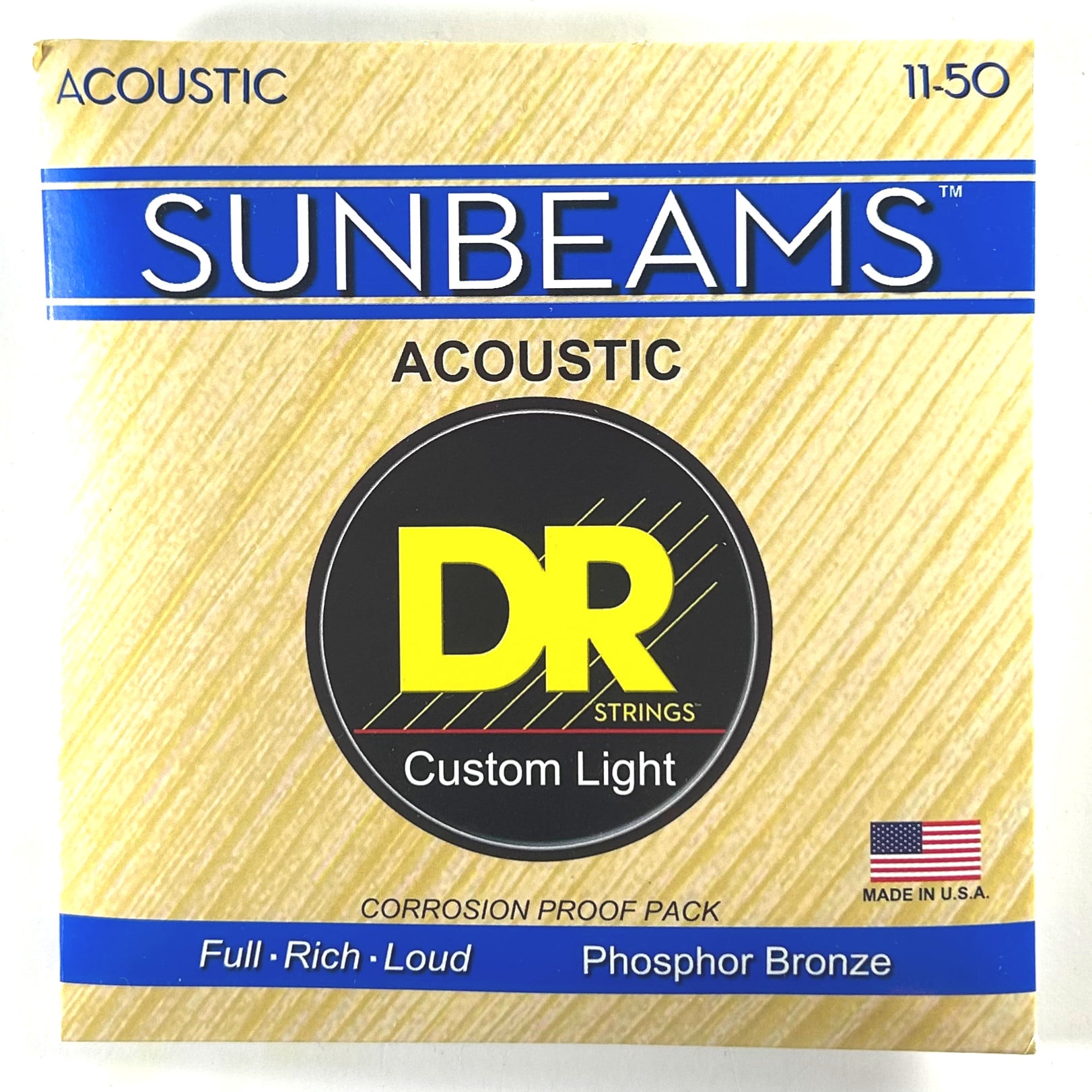 DR Guitar Strings Acoustic 5 Sets Sunbeams Phophor Bronze Round Wound 11-50