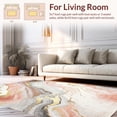 thumbnail image 2 of ODIKA 6'x9' Machine Washable Non-Slip Area Rug, Abstract Marble Swirl Accent High Traffic Rug, Rose, 229383, 2 of 7