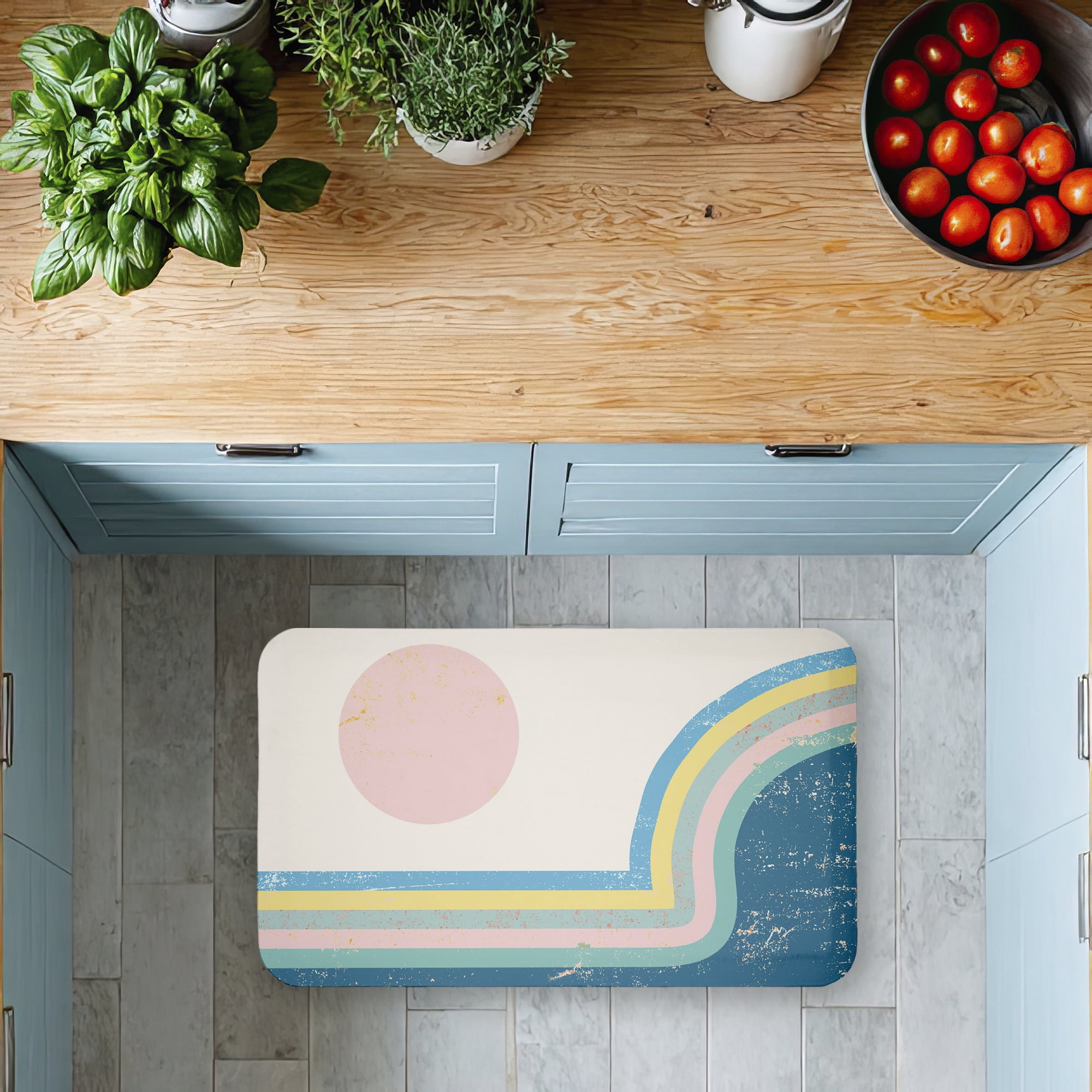 Stupell Industries Retro Rainbow Arches Printed Anti-Fatigue Floor Mat, design by Ziwei Li