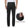 thumbnail image 5 of Lavenicole Men's Golf Work Pants 30" 32" Classic Fit Stretch Flat Front Casual Dress Pants with Pockets Black, 5 of 6