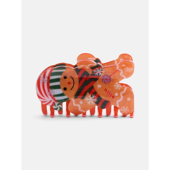 Holiday Time Women’s Gingerbread Hair Claw Clip