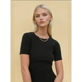 thumbnail image 4 of Basic Short Sleeve Bodycon Mini Dress, 4 of 5