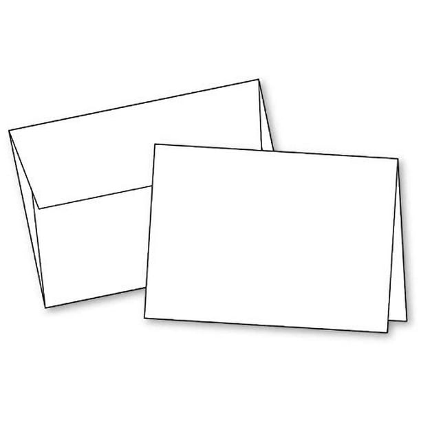 blank white invitation cards with envelopes all occasions 10 x7 5 x7 when folded scored heavy duty quality cardstock blank greeting christmas cards printable 20 cards envelopes a7 walmart com