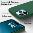 thumbnail image 3 of Shockproof iPhone 14 Pro Max Case,[Military Shockproof Protection] Soft Touch and Anti-Scratch Microfiber Lining Liquid Silicone Phone Case 6.7 inch Ultra Slim Thin Cover, Calke Green, 3 of 14