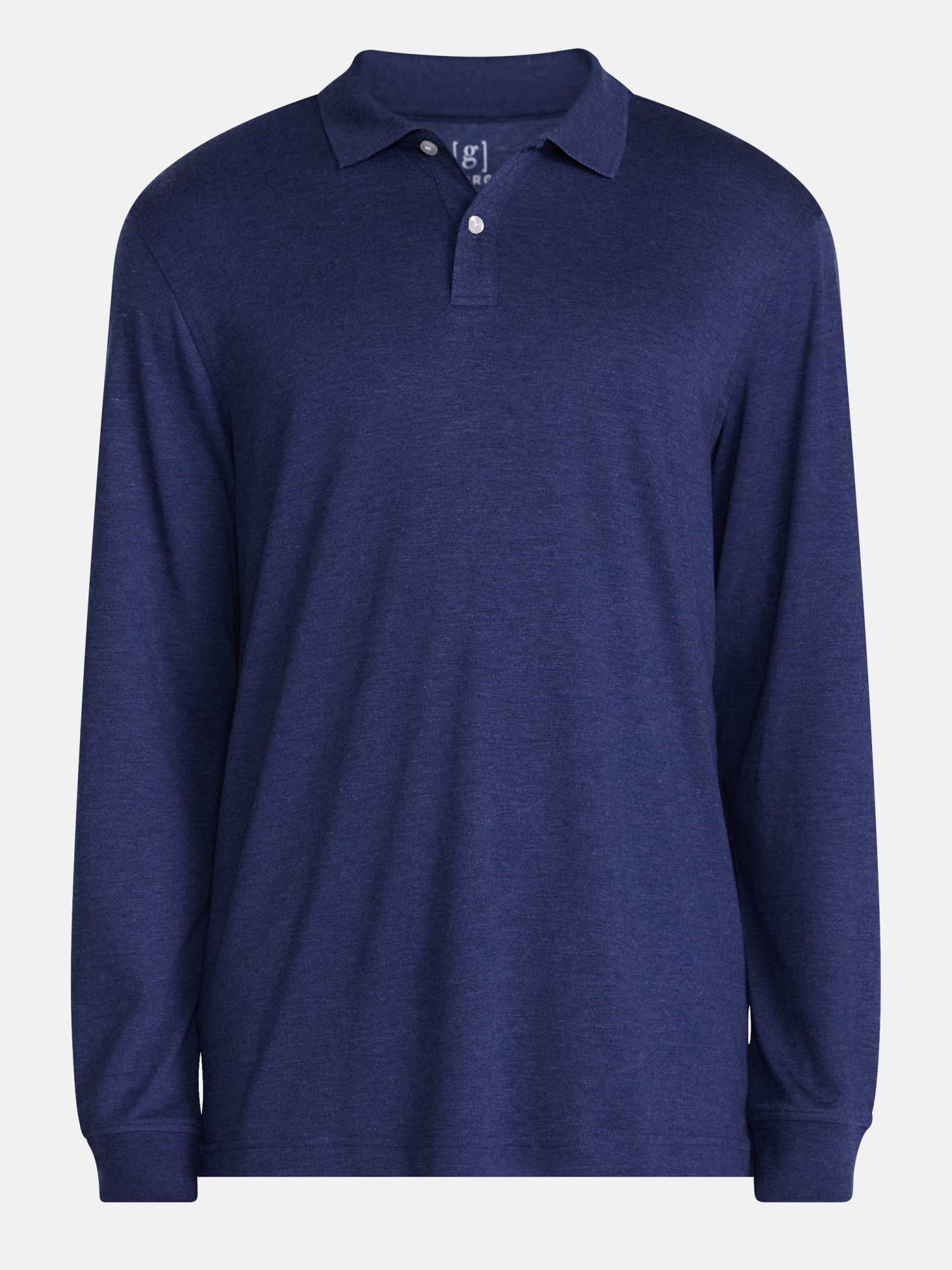 George Men's Interlock Polo Shirt with Long Sleeves, Sizes S-5XB