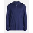 thumbnail image 5 of George Men's Interlock Polo Shirt with Long Sleeves, Sizes S-5XB, 5 of 5