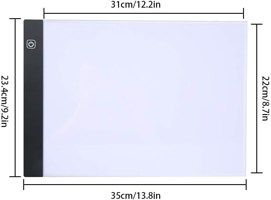 SONGAUN Light Box Drawing A4 LED Light Pad, Ultra-Thin Adjustable Brightness Light Box, Rechargeable Light Up Tracing Pad, Light Pad for Diamond Painting Sketching Stencilling Designing X-ray Viewing