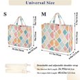 thumbnail image 2 of FORMRS Womens Corduroy Tote Bag Crossbody Shoulder Handbag with Pocket, Pink Abstract Pattern, 2 of 7