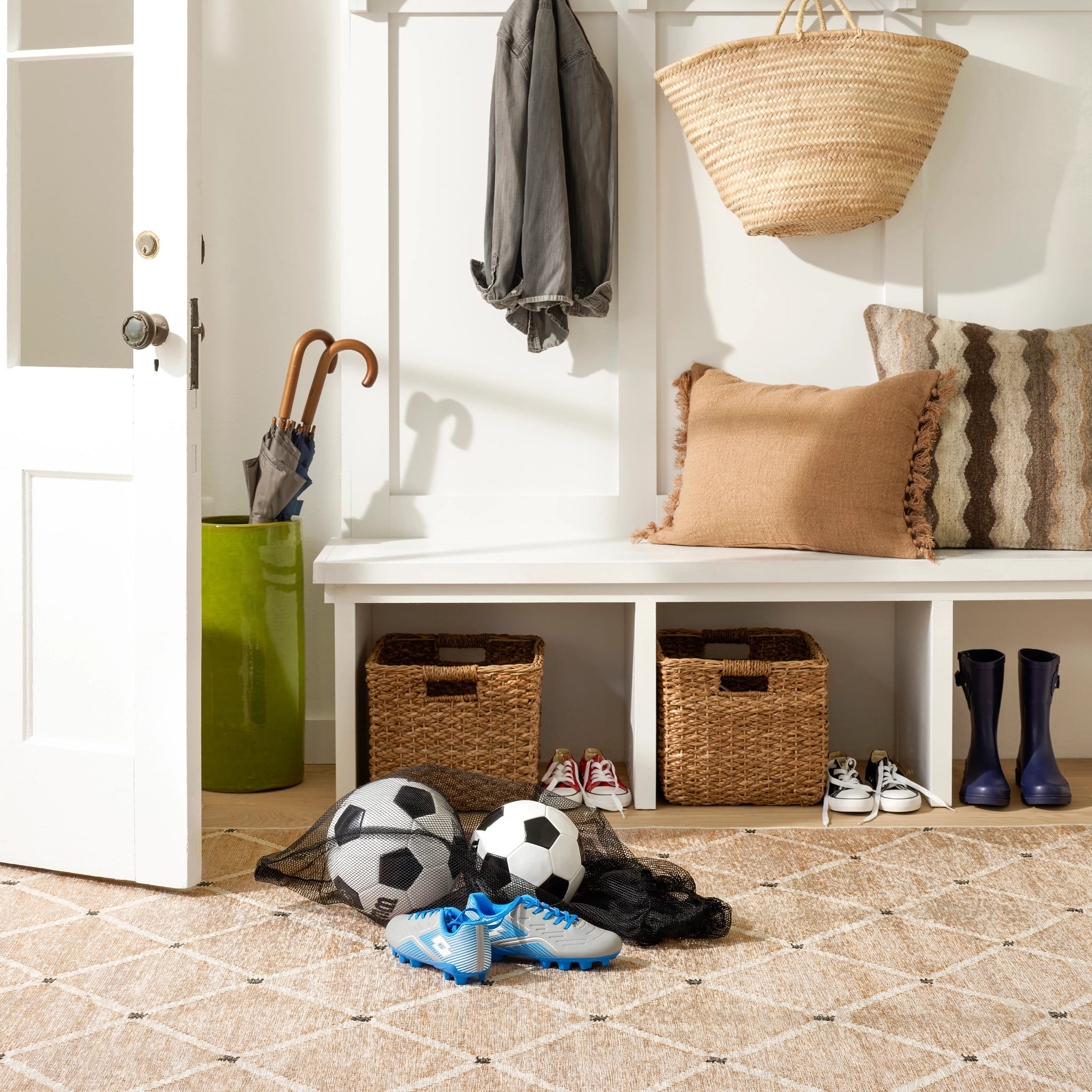Dash & Albert Kali Machine Washable Rug, 2' x 3', Natural
