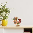 thumbnail image 3 of Figura de pollo esmaltado, joyero, organizador de joyas, aleación, decoración del hogar, escritorio Floral, 3 of 8