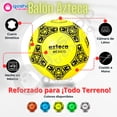 thumbnail image 2 of 3pz Balon Fútbol Azteca No5 Adulto Panel 32 Reforz Todo Terreno, Amarillo, 2 of 7