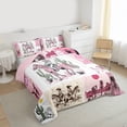 thumbnail image 3 of jejeloiu Western Cowgirl Full Size Comforter Sets,Farm Animal Horse Bedding Sets For Girls Kids Reversible 3 Pieces, 3 of 8