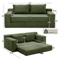 thumbnail image 5 of Memory Foam Cloud Sofa Bed 2-in-1 Couches No Assembly Corduroy Small Space Apartment Living Room,green, 5 of 5
