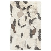 SAFAVIEH Casablanca Tiarnan Abstract Shag Area Rug, Ivory/Grey, 8' x 10'