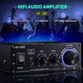 thumbnail image 4 of Mini amplificador de potencia de audio de 2.0 canales Facmogu AK280 200 W+200 W, 4 of 7