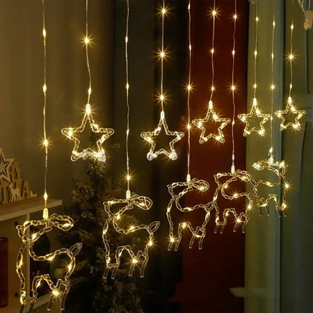 

Christmas Christmas Window Light Decoration Usb Powered Hanging Yellow Glowing Hanging Led Light Clearance