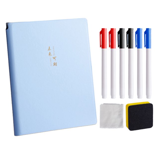 CSChome Carnet Tableau Blanc Ensemble de Carnets Tableau Blanc Effaçable A4/A5 Mini Bloc de Griffonnage Portable Réutilisable avec Support pour Étudiants