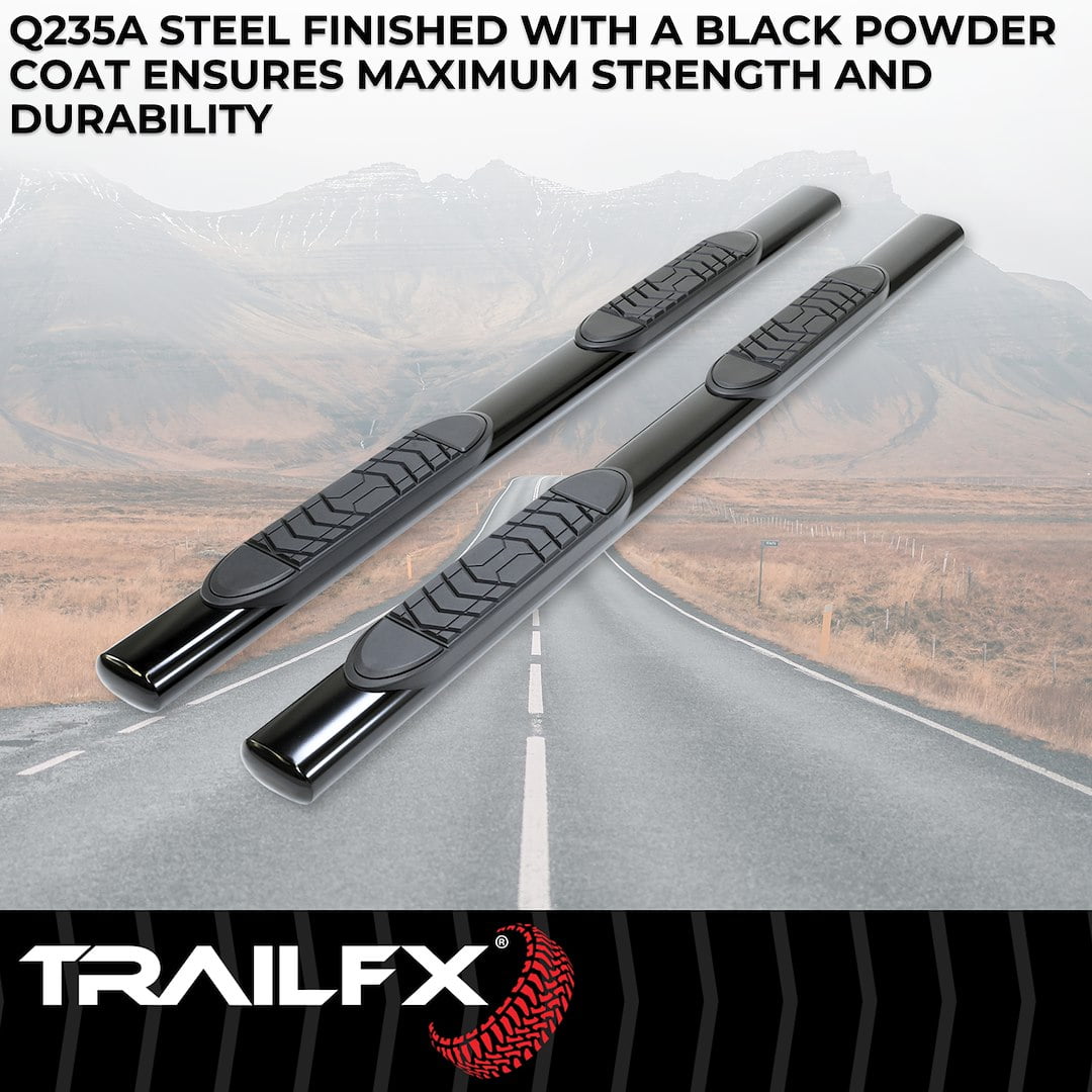 TrailFX A7057B TFX 5" Oval Straight Side Bars NERF BAR OVAL 5"